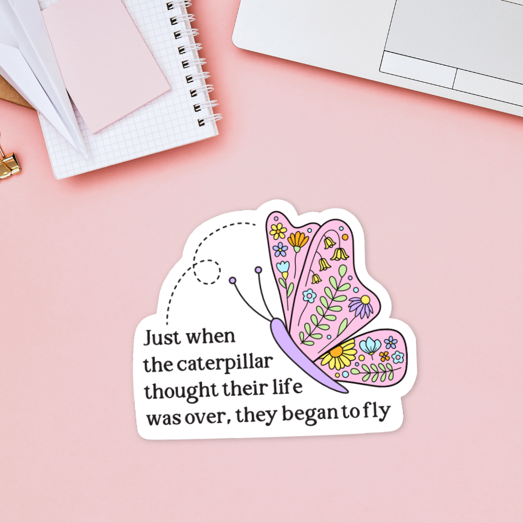 Butterfly Began to Fly Sticker