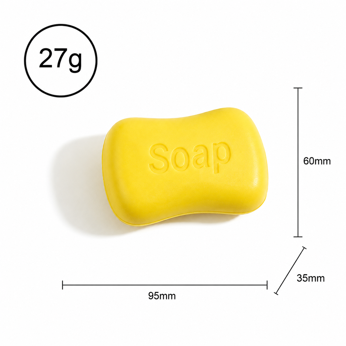Soap-Shaped Squishy Stress Relief Toy | Soft Fidget: Yellow