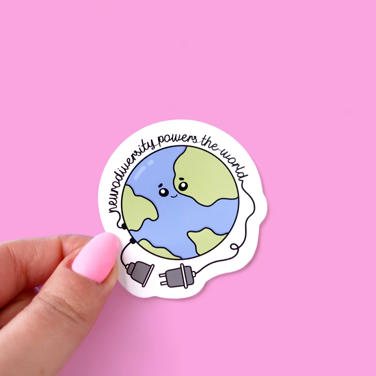 Neurodiversity powers the world sticker