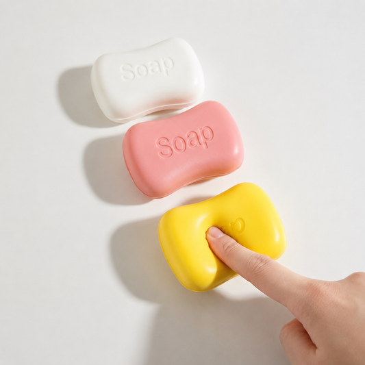 Soap-Shaped Squishy Stress Relief Toy | Soft Fidget: White