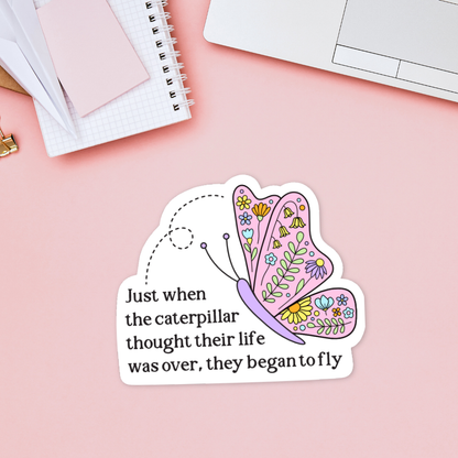 Butterfly Began to Fly Sticker