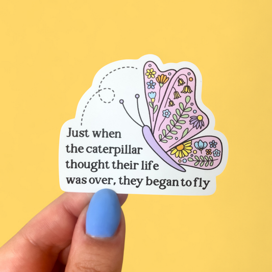 Butterfly Began to Fly Sticker