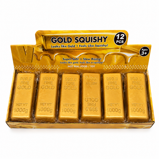 Gold Bar Slow Rising Squishy Stress Relief Toy, PU Foam: