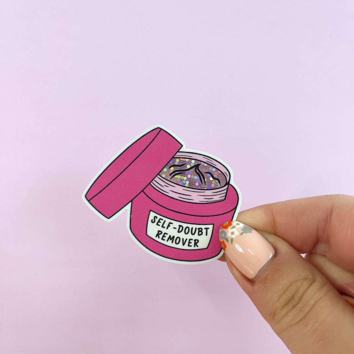 Self-Doubt Remover Glitter Sticker
