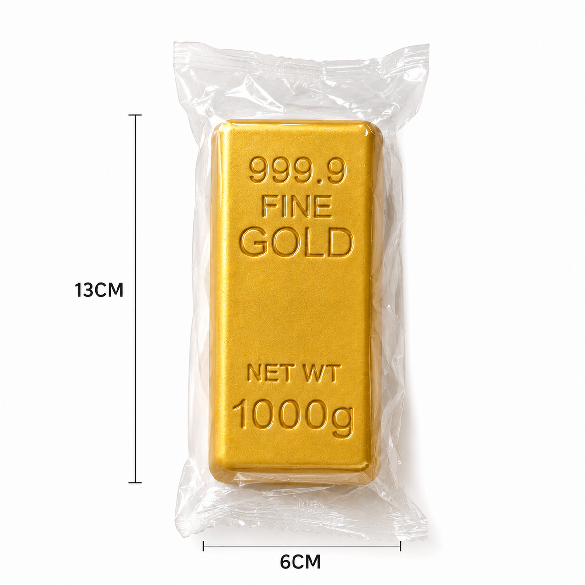 Gold Bar Slow Rising Squishy Stress Relief Toy, PU Foam: