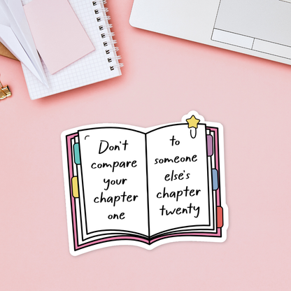 Don't Compare Yourself Bookish Sticker